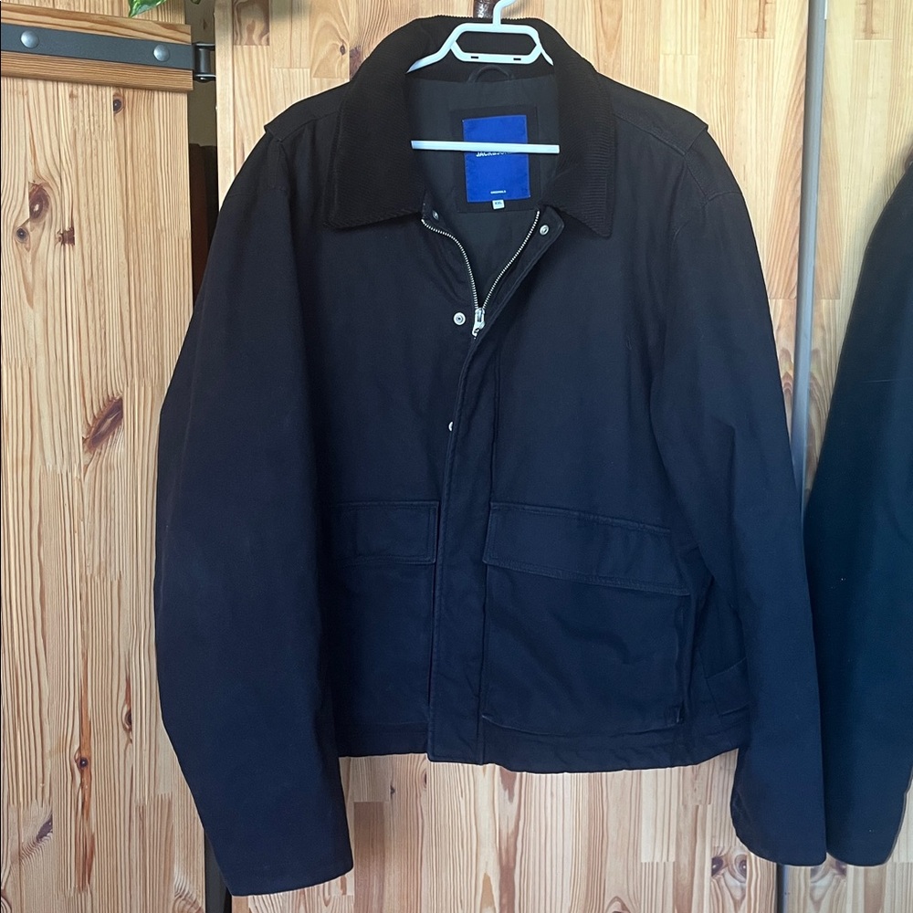 Jack & Jones Black Worker Jacket with Corduroy collar (size XXL)